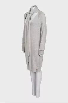 Gray dress with ties