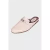 Pink Oz Leather Mules