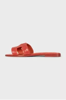 Oran Lizard Skin Slippers