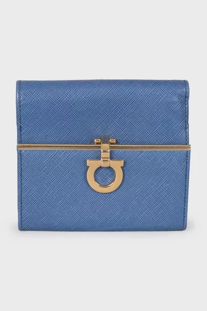 Blue leather wallet