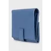 Blue leather wallet
