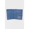 Blue leather wallet