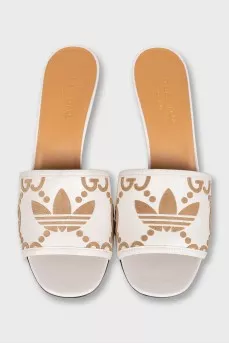 Beige mules by Gucci x Adidas