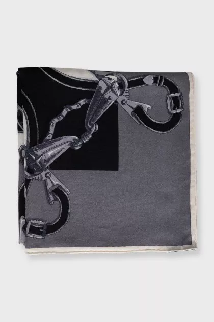 L'Instruction du Roy cashmere and silk scarf