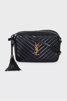Lou Camera Black Leather Bag