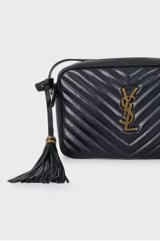 Lou Camera Black Leather Bag
