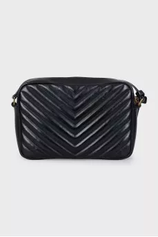 Lou Camera Black Leather Bag