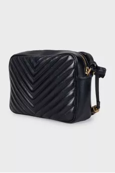 Lou Camera Black Leather Bag