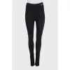 Leggings with embroidered logo