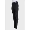 Leggings with embroidered logo