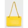 Текстильна жовта сумка Double Flap