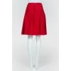 Asymmetric pleated skirt