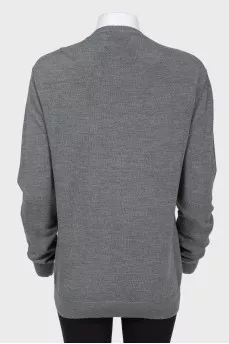 Sweater with sequins in the form of lips