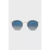 Gold sunglasses with blue lenses