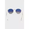 Gold sunglasses with blue lenses
