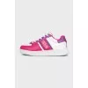 Leather lace-up sneakers with logo
