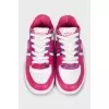 Leather lace-up sneakers with logo