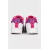 Leather lace-up sneakers with logo