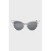 Silver sunglasses decorated with crystals