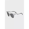 Silver sunglasses decorated with crystals