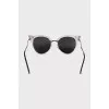 Silver sunglasses decorated with crystals