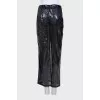 Black straight skirt with sequins