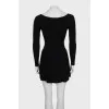 Black dress made of wool and silk