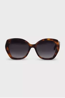 Printed square frame sunglasses