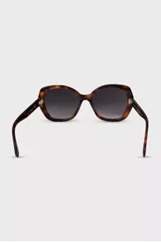 Printed square frame sunglasses