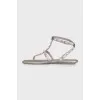 Pearlita silver sandals