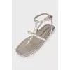 Pearlita silver sandals