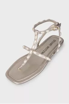 Pearlita silver sandals