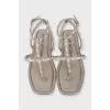 Pearlita silver sandals