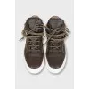 Men's brown leather boots