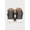 Men's brown leather boots