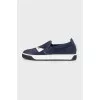 Men's suede slip-ons decorated with studs