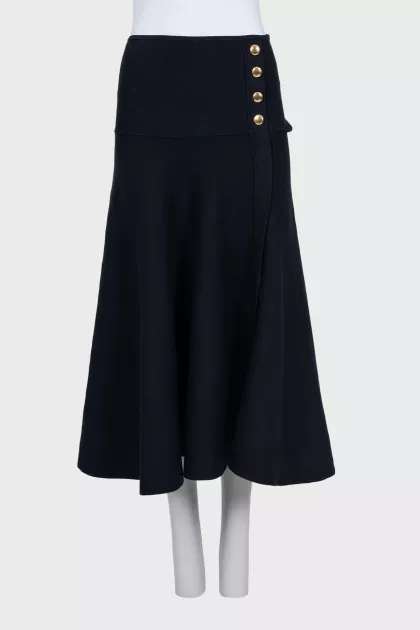 Blue skirt with golden buttons