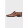 Men's brown monk shoes