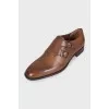 Men's brown monk shoes