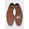 Men's brown monk shoes
