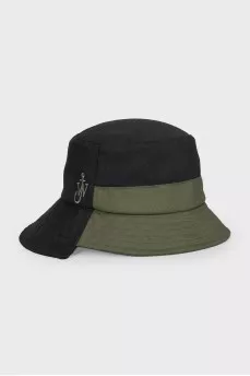 Two-tone Panama hat with ties
