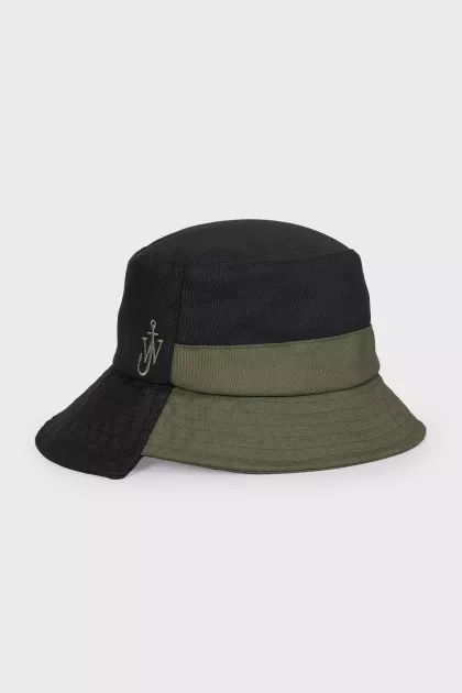 Two-tone Panama hat with ties
