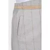 Cashmere skirt with belt