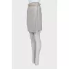 Cashmere skirt with belt