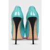 Patent leather open-toe heels