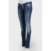 Square jeans blue on low landing