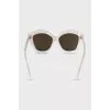 Sunglasses with white shaped frames