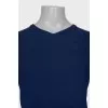 Men's blue wool pullover