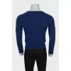 Men's blue wool pullover