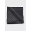 Wool and silk scarf with signature print